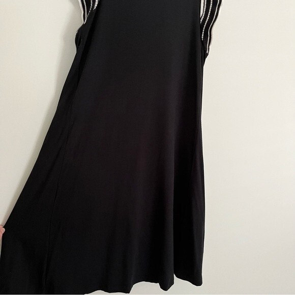 Loft Petite Knit Ruffle Sleeve Tank Swing Dress in Black, Size XXSP - Picture 5 of 10